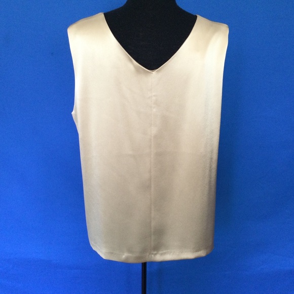 Jax Vintage Size 18 Gold Shell Tank Top Sleeveless Blouse Gold - Picture 9 of 13
